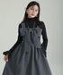Bow Strap Wool Dress